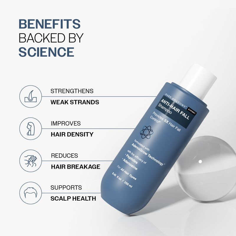 BARE ANATOMY 5X Hair Fall Control Shampoo 250ml - Image 5