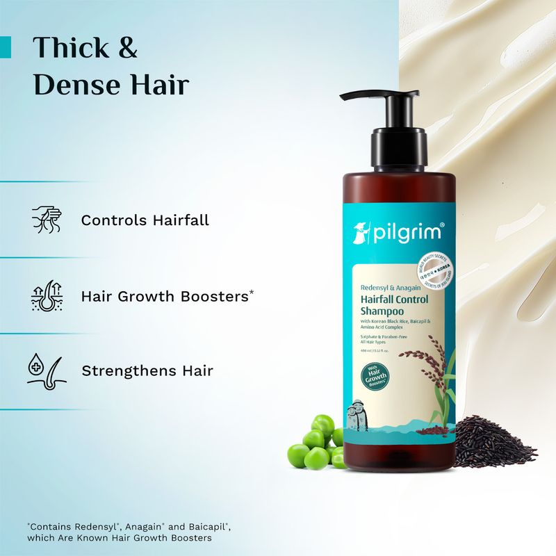 Pilgrim Redensyl & Anagain Hairfall Control Shampoo, 400ml - Image 5