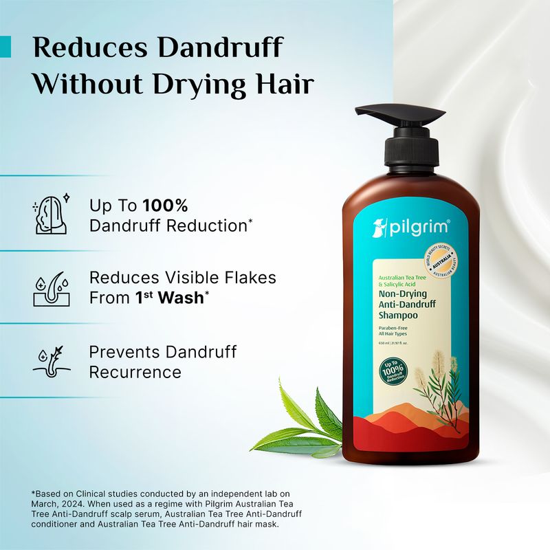 Pilgrim Australian Tea Tree Anti Dandruff Shampoo 200ml - Image 5