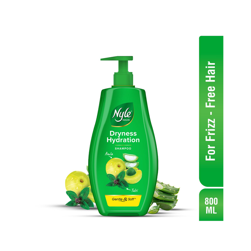 Nyle Natural Hydration Shampoo-For Dry & Frizz Free Hair |With Tulsi & Amla