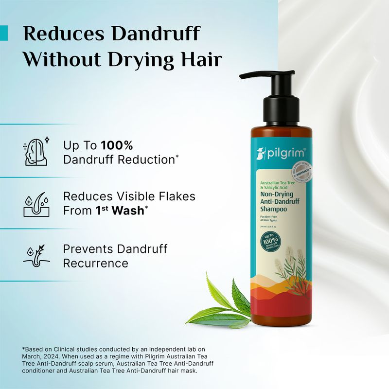 Pilgrim Australian Tea Tree Anti Dandruff Shampoo 200ml - Image 6