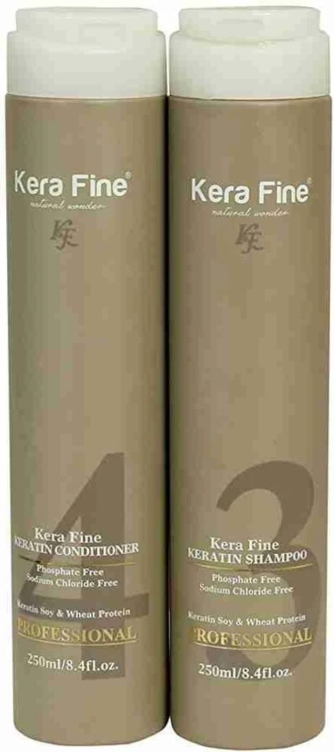 Kera Fine Keratin Shampoo and Conditioner Combo Pack 250ml+250ml - Image 2