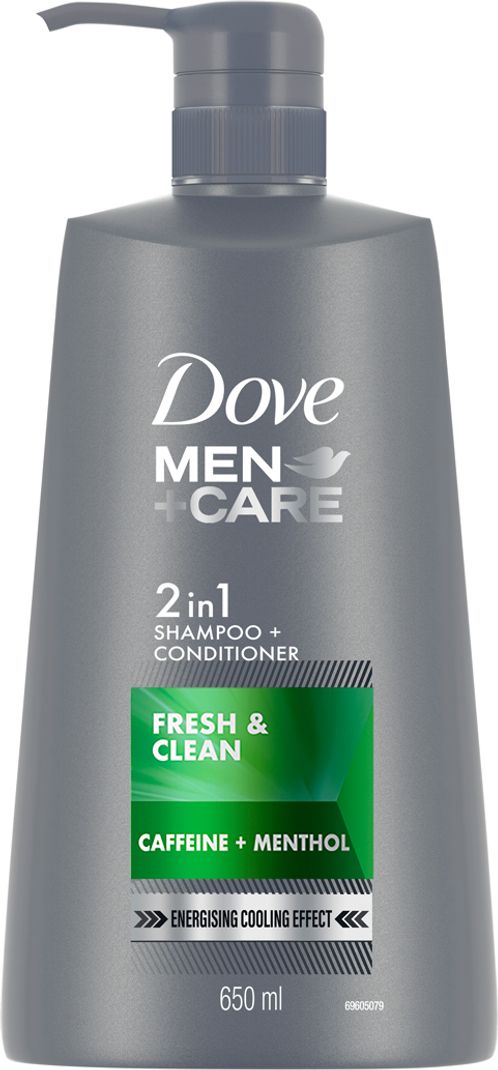 Dove Men+Care Fresh & Clean 2in1 Shampoo+Conditioner 650ml - Image 2