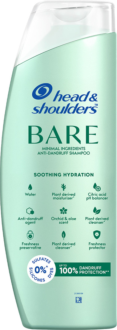 HEAD & SHOULDERS BARE Soothing Hydration Anti-Dandruff Shampoo For Dry Hair and Scalp (400 ml)