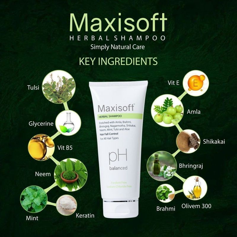 Maxisoft Herbal Shampoo 200ml - Image 4