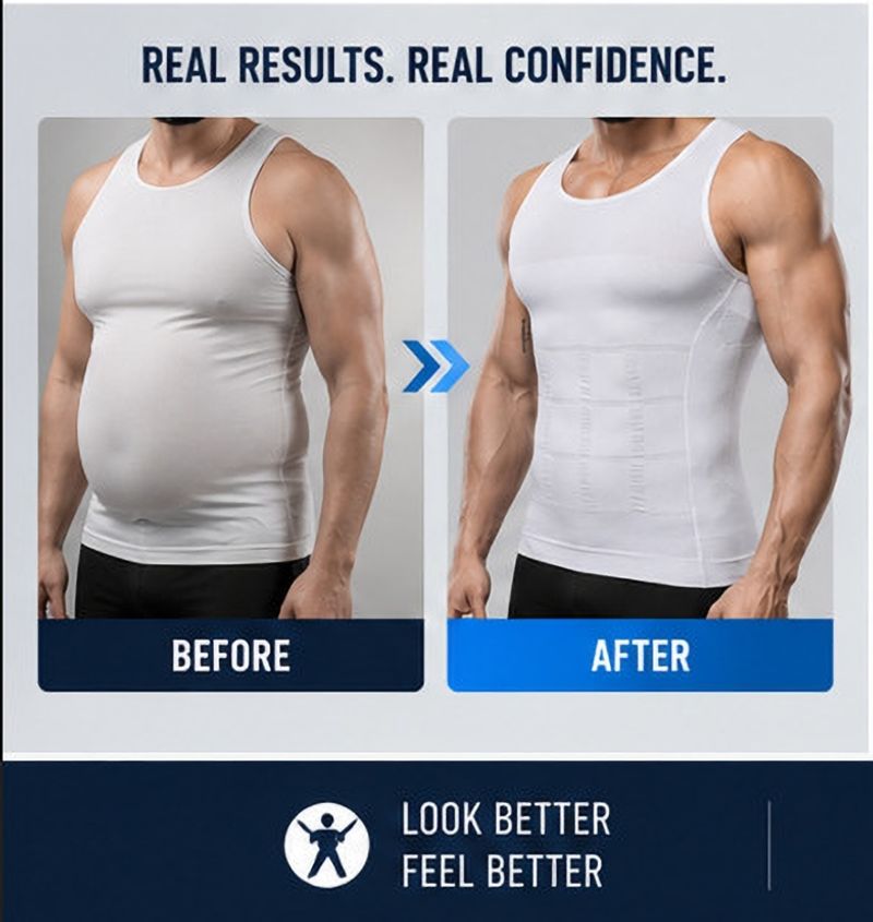 Olsic Men's Slimming Body Shaper Vest - Image 5