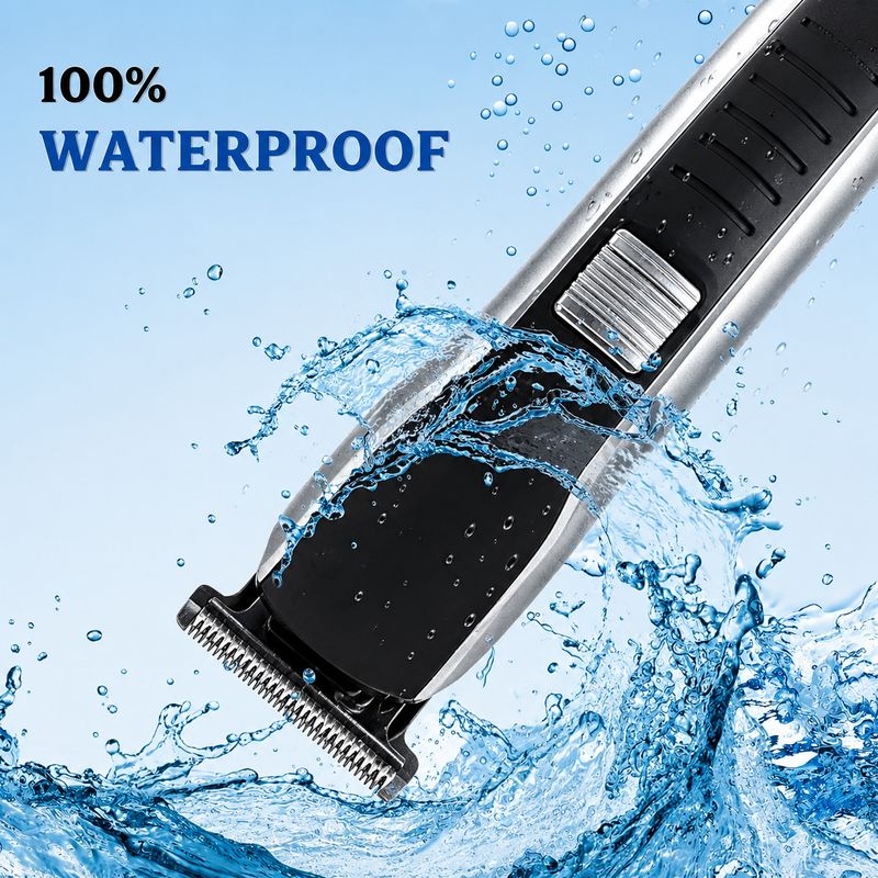 Zeno volt Professional Hair Cutting Machine for Men with Fast Charging and Accessories Fully Waterproof Trimmer 60 min Runtime 4 Length Settings (Silver, Black) - Image 5