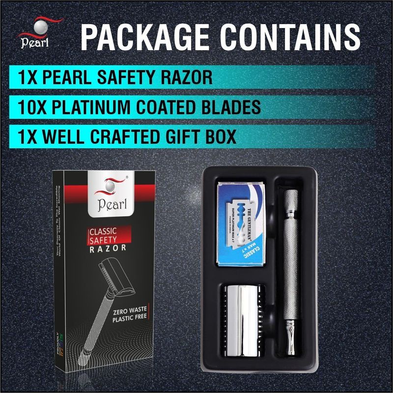 Pearl Shaving Open Comb Safety Razor for Men - Image 3