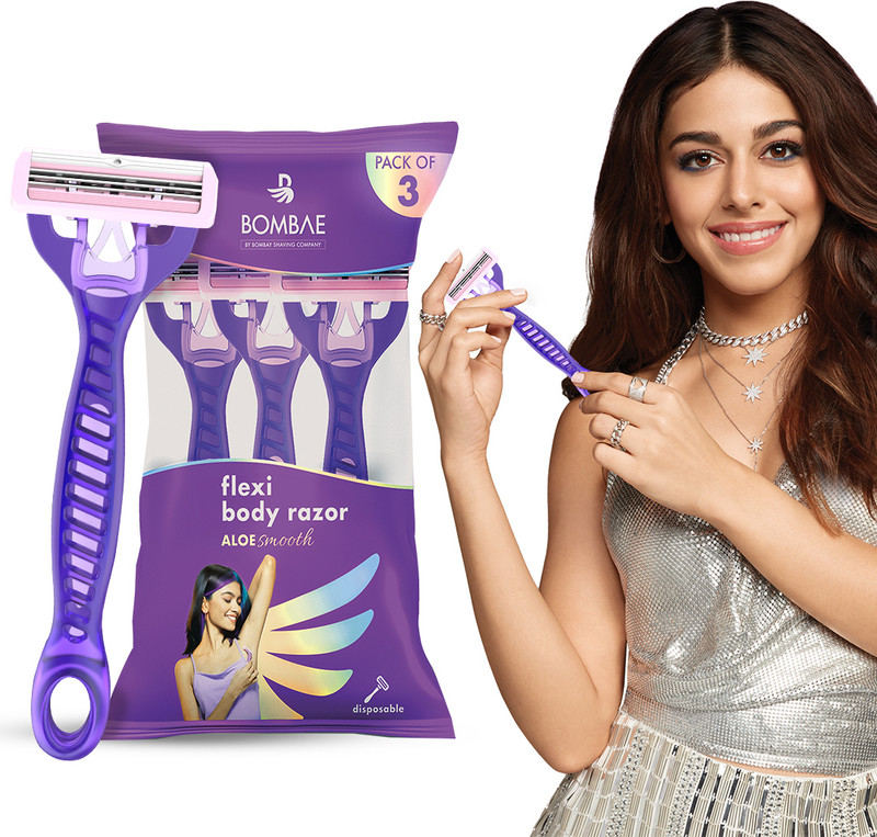 VI-JOHN Feather Touch TwinBlade Shaving Razors With Lubricating AloeVera Strip One Set, Women Pack of 5