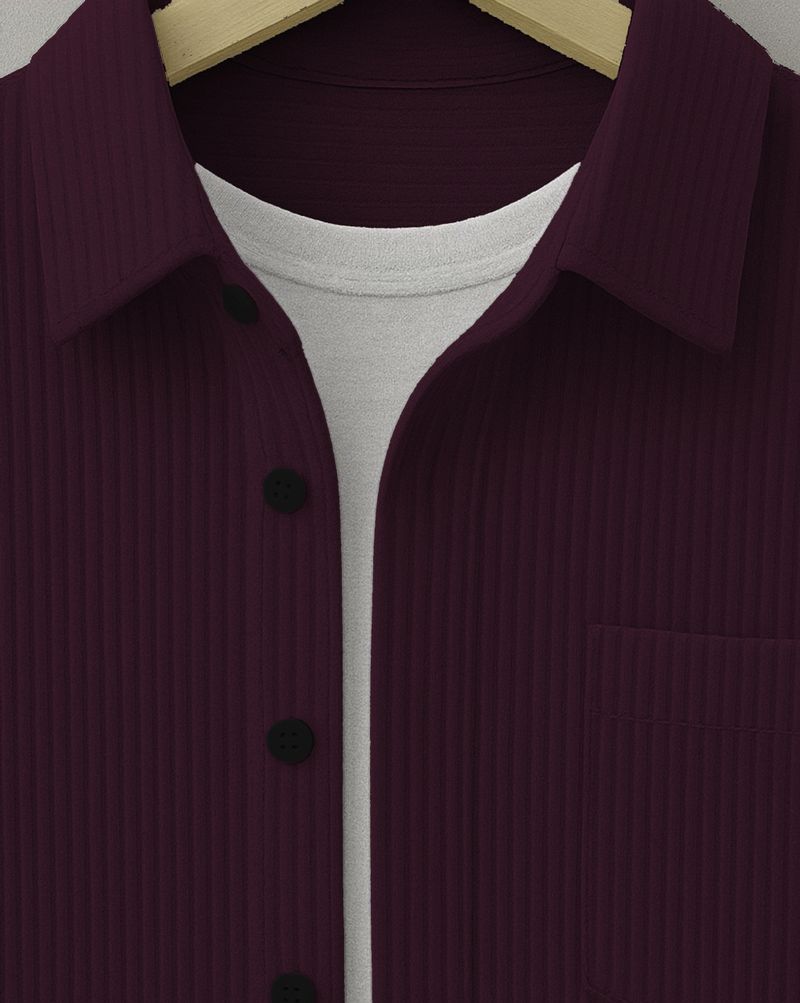 NOOK Men Regular Fit Solid Spread Collar Shirt - Image 4