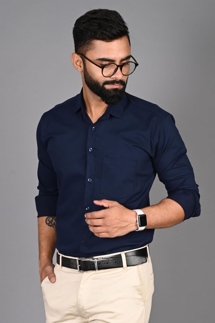 FUBAR Men Slim Fit Solid Spread Collar Shirt - Image 6