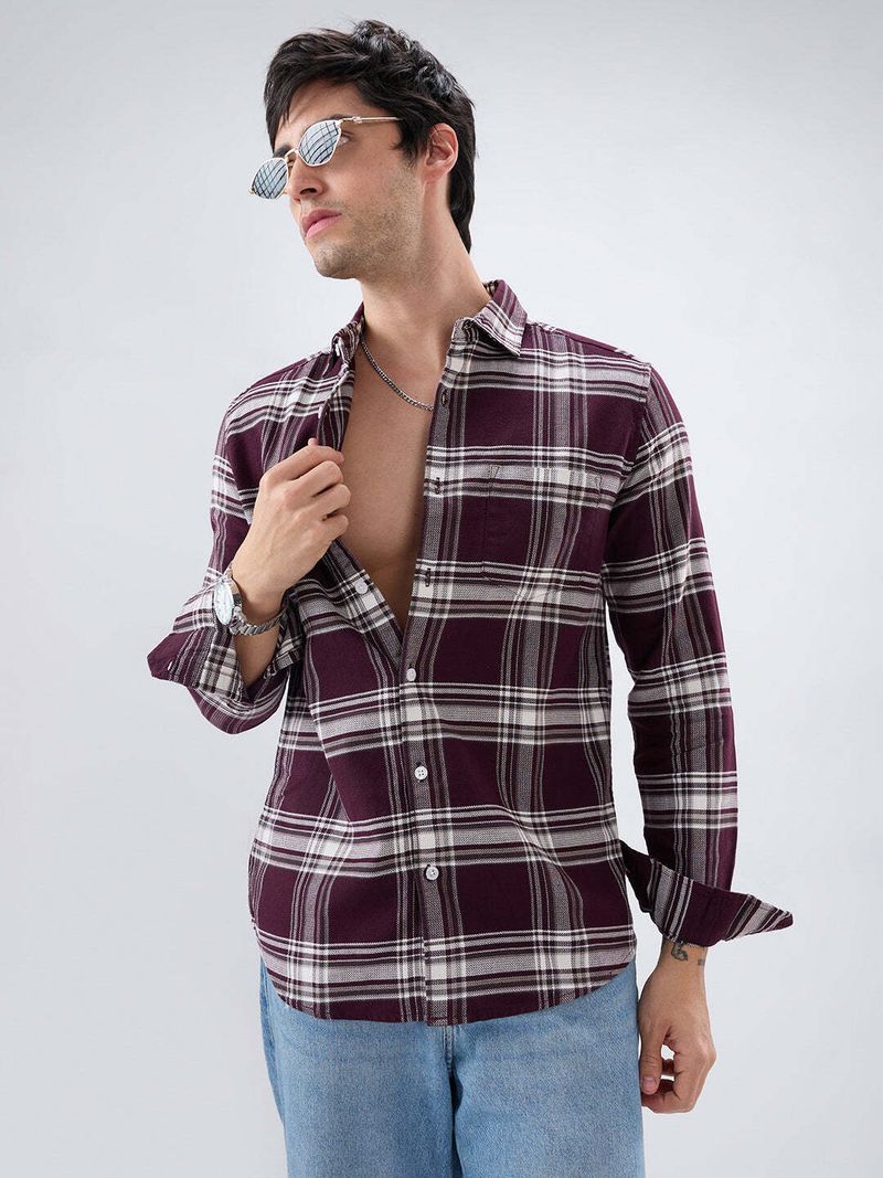 VASTRADO Men Regular Fit Checkered Shirt - Image 5