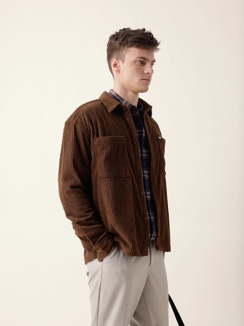 THE BEAR HOUSE Men Oversized Fit Spread Collar Shirt - Image 4
