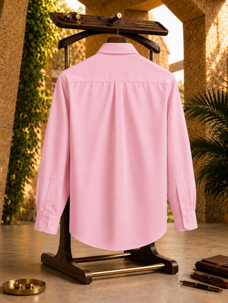 THE URBAN SAUL Men Comfort Fit Solid Spread Collar Shirt - Image 3