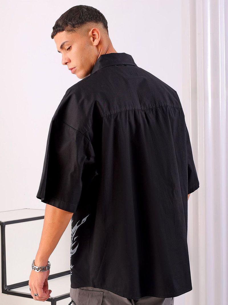 The Indian Garage Co. Men Oversized Graphic Print Shirt - Image 5