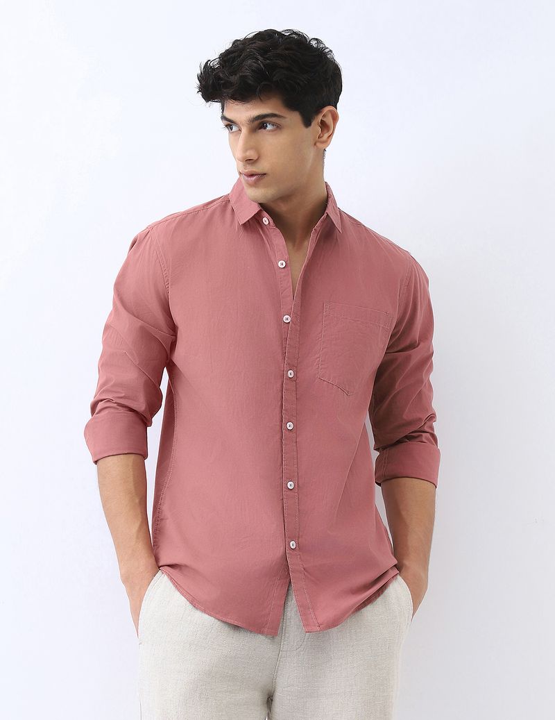 Urbano Fashion Men Regular Fit Solid Spread Collar Shirt - Image 5