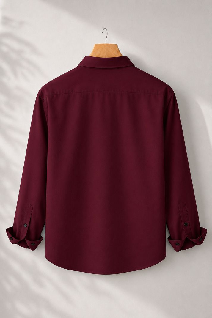 mozero Men Regular Fit Solid Spread Collar Casual Shirt - Image 5