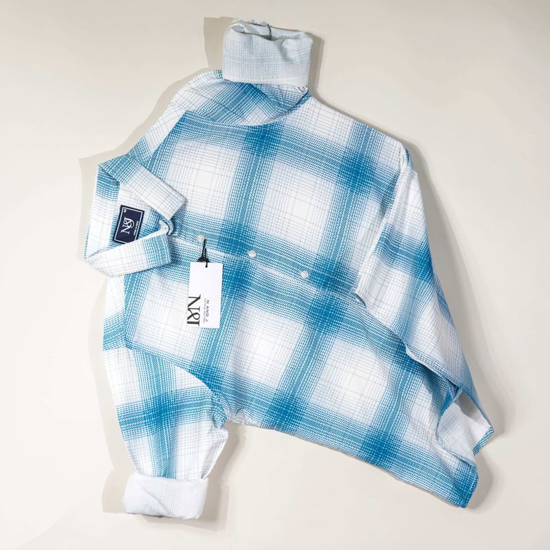N AND J Men Regular Fit Checkered Shirt - Image 2