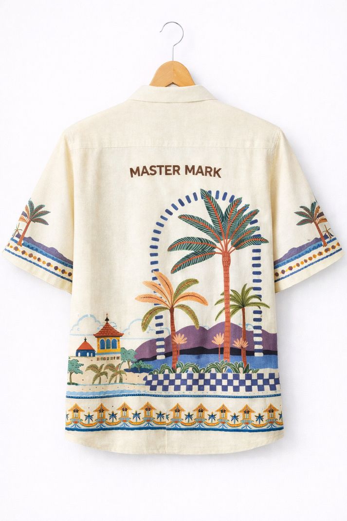 MM MASTER MARK Men Regular Fit Printed Spread Collar Casual Shirt - Image 3