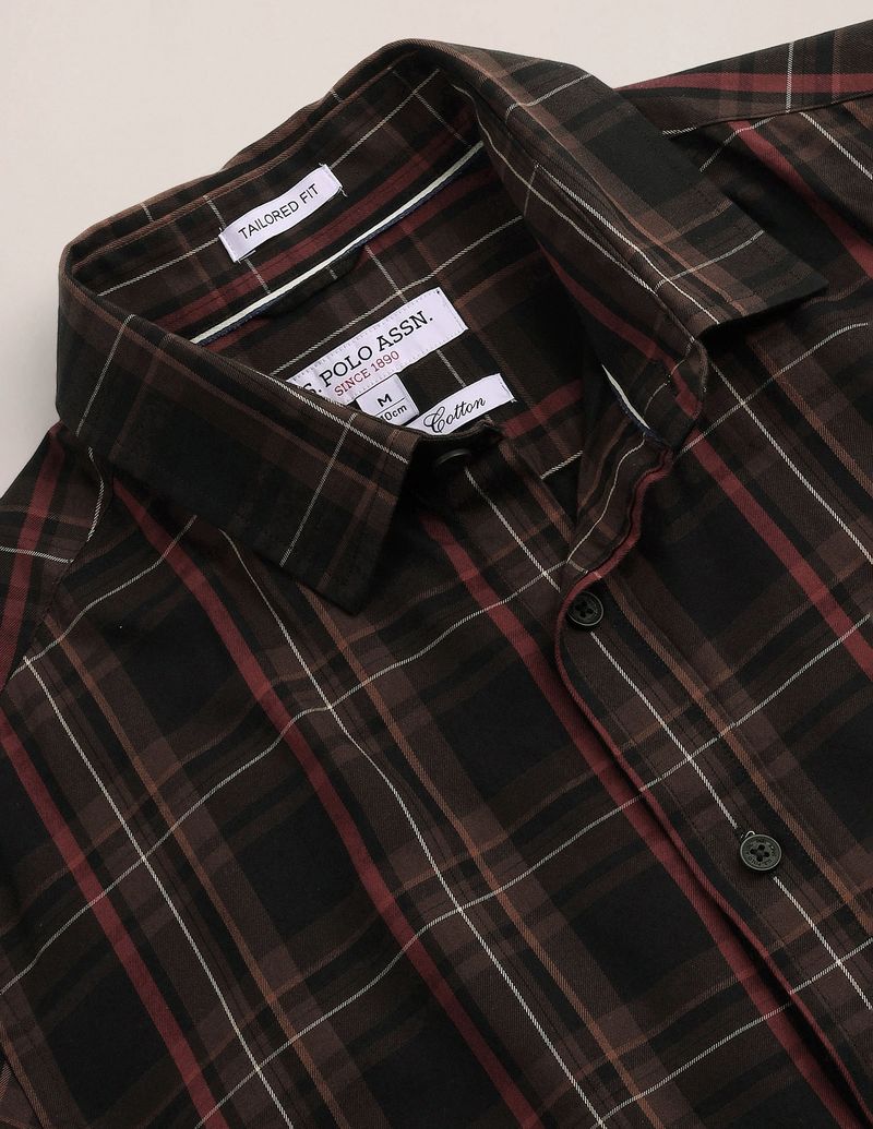 U.S. POLO ASSN. Men Regular Fit Checkered Shirt - Image 4