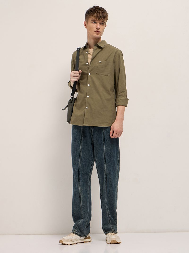 THE BEAR HOUSE Men Slim Fit Casual Shirt - Image 6