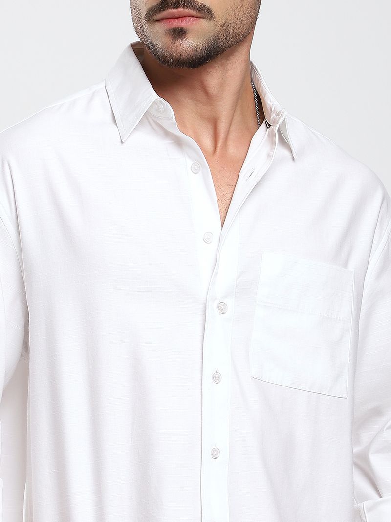VASTRADO Men Oversized Fit Solid Shirt - Image 4