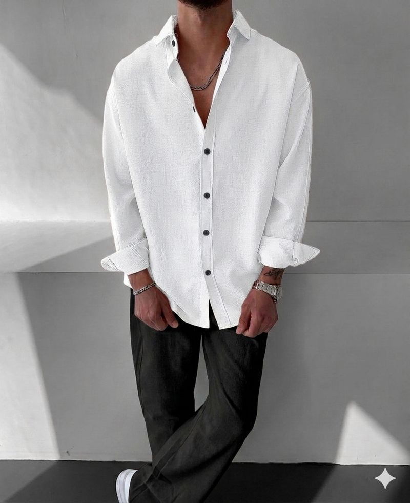 JACKBELLA Men Regular Fit Solid Spread Collar Shirt - Image 6