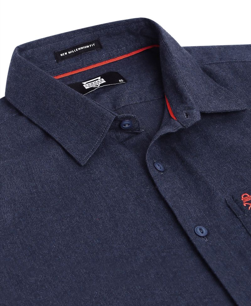 Thomas Scott Men Slim Fit Spread Collar Casual Shirt - Image 6
