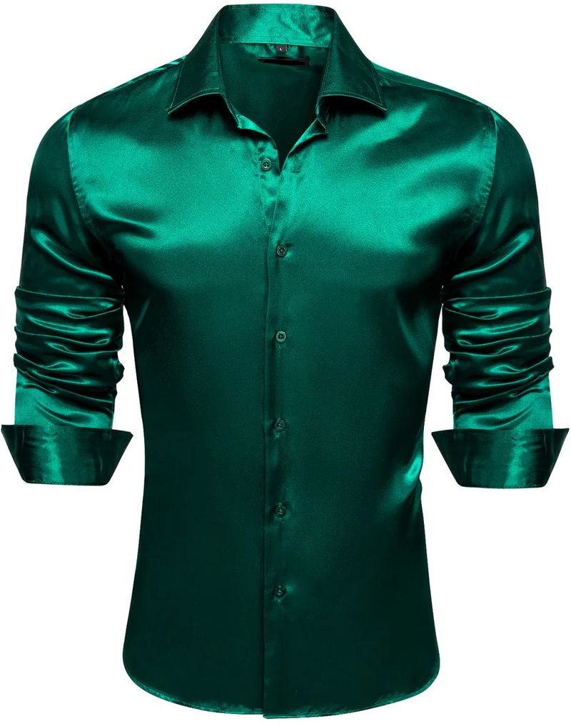 Solstice Men Regular Fit Solid Cut Away Collar Party Shirt - Image 6