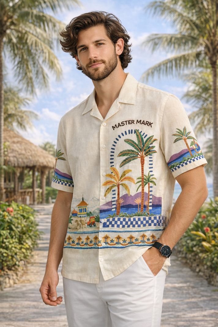 MM MASTER MARK Men Regular Fit Printed Spread Collar Casual Shirt - Image 5