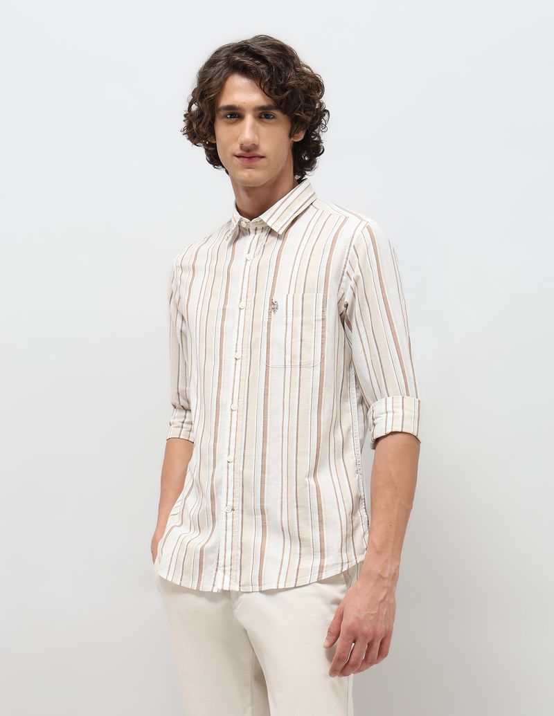 U.S. Polo Assn. Denim Co. U.S. Polo Assn. Slim Fit Striped Spread - Image 4