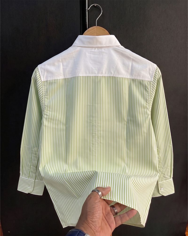 N AND J Men Regular Fit Striped Shirt - Image 4