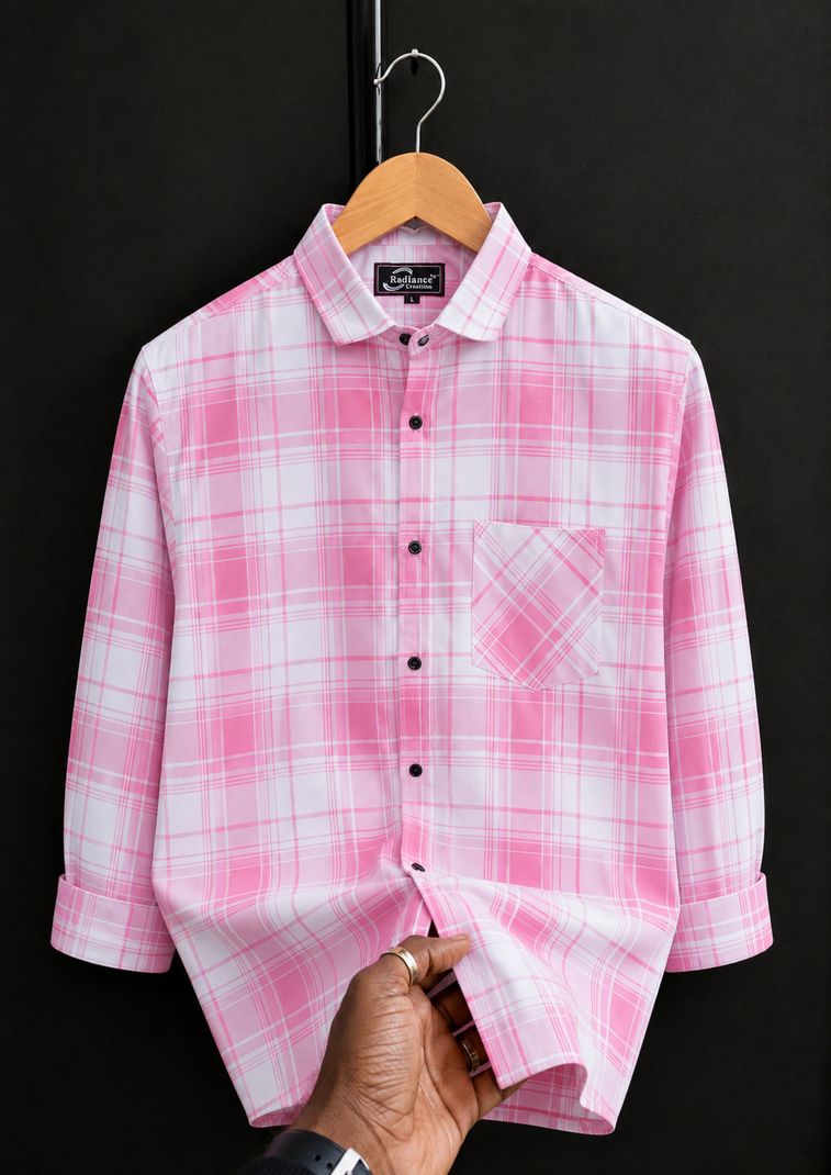 Radiance Creation Men Checkered Casual Shirt - Image 3
