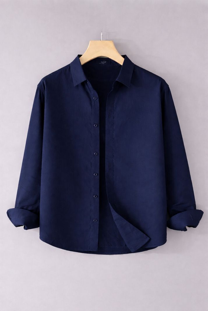 Men Regular Fit Solid Spread Collar Casual Shirt - Image 2