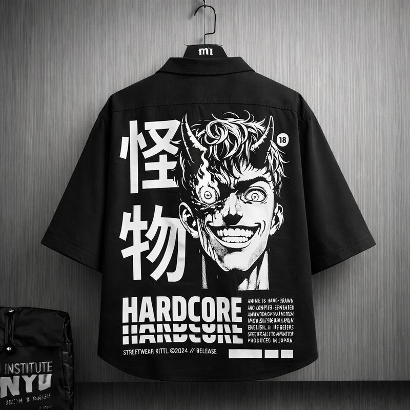 SHABIB Men Oversized Graphic Print Shirt - Image 2