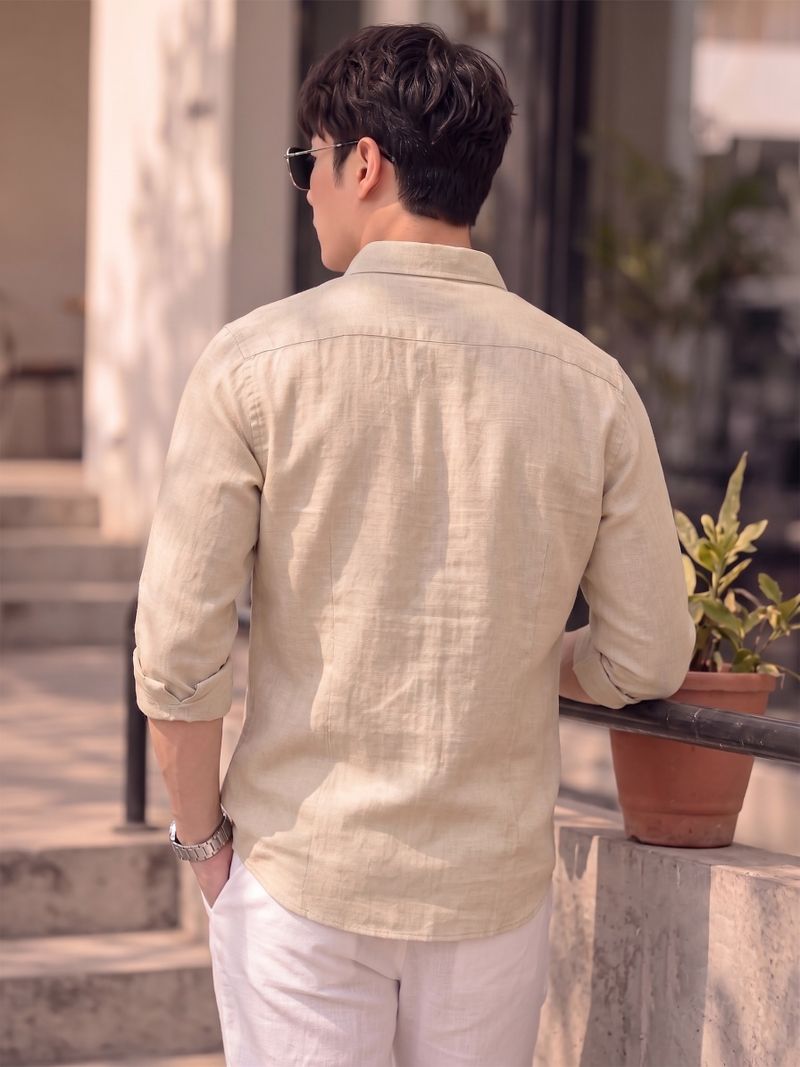 Nat Jastica Men Regular Fit Solid Button Down Shirt - Image 3
