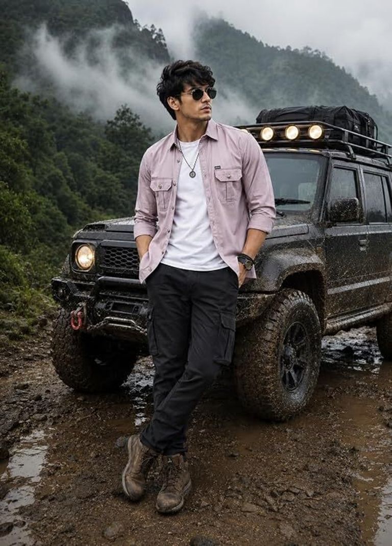 Majestic Man Men Slim Fit Spread Collar Casual Shirt - Image 4