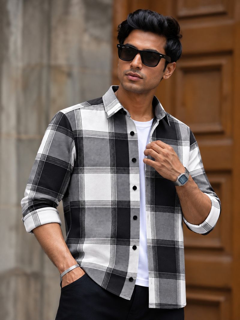 SOPANI Men Regular Fit Checkered Shirt - Image 4