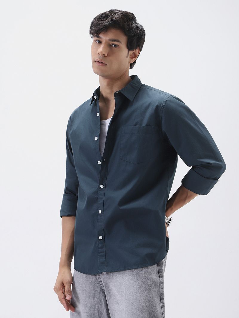 Urbano Fashion Men Regular Fit Solid Spread Collar Shirt - Image 6
