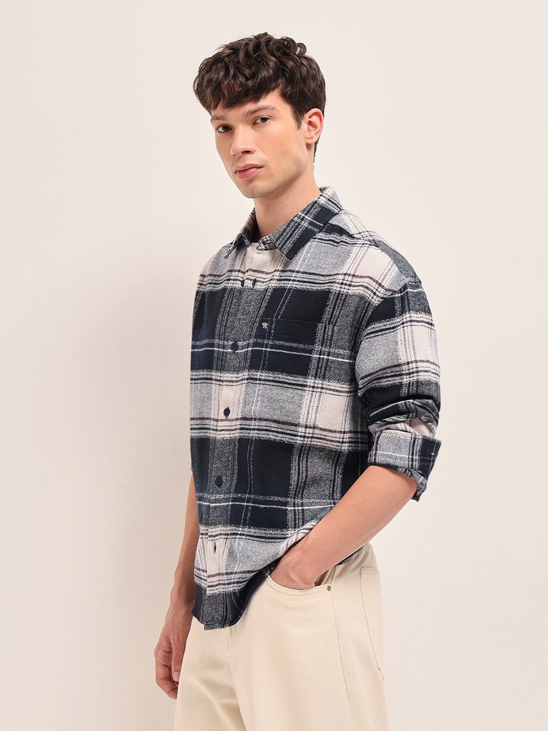 THE BEAR HOUSE Men Relaxed Fit Checkered Shirt - Image 5