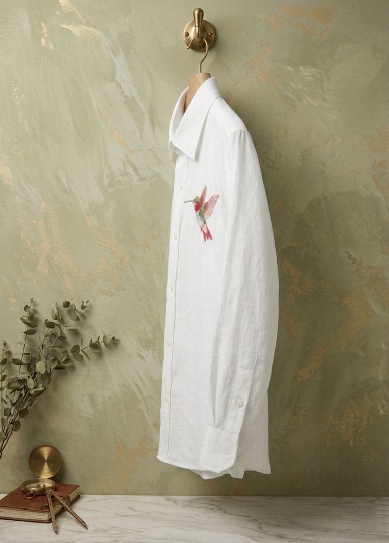 Dk texpa Men Regular Fit Embroidered Shirt - Image 3