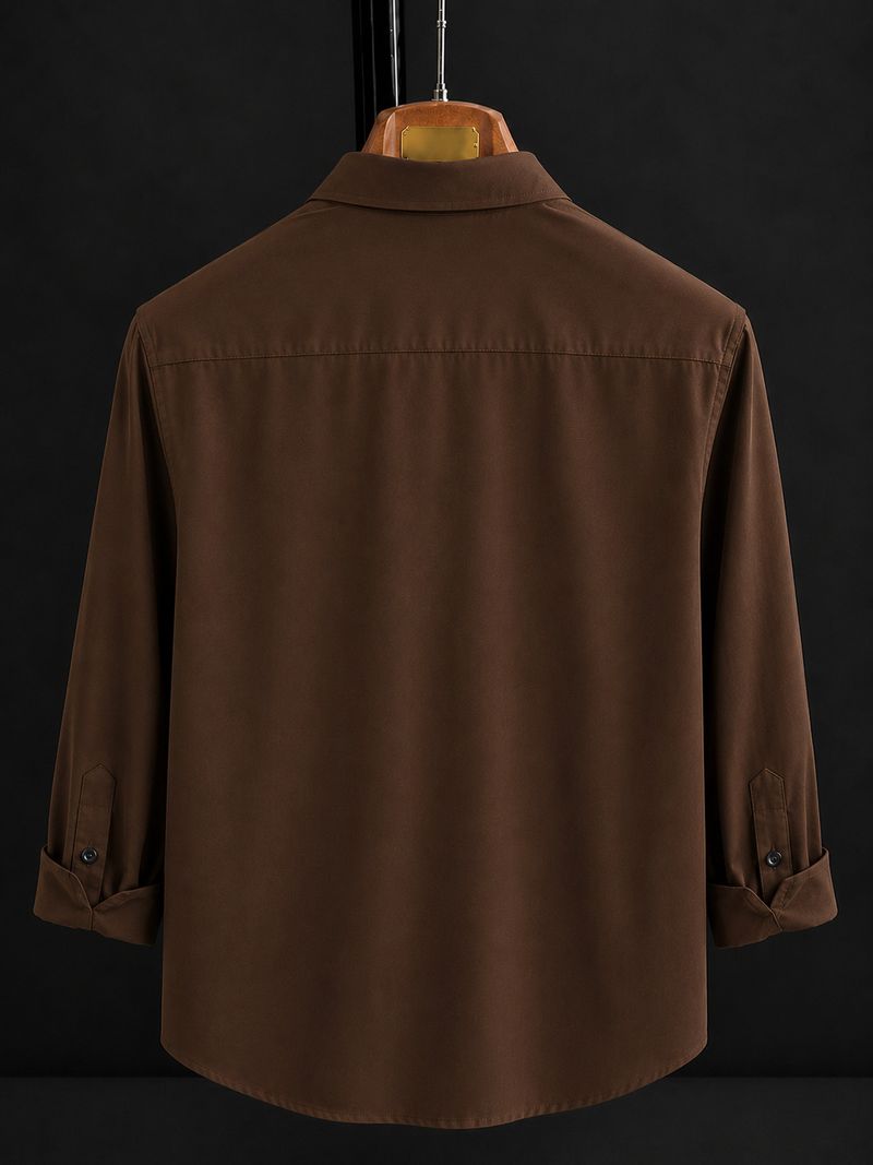 METRONAUT Men Regular Fit Solid Spread Collar Casual Shirt - Image 3