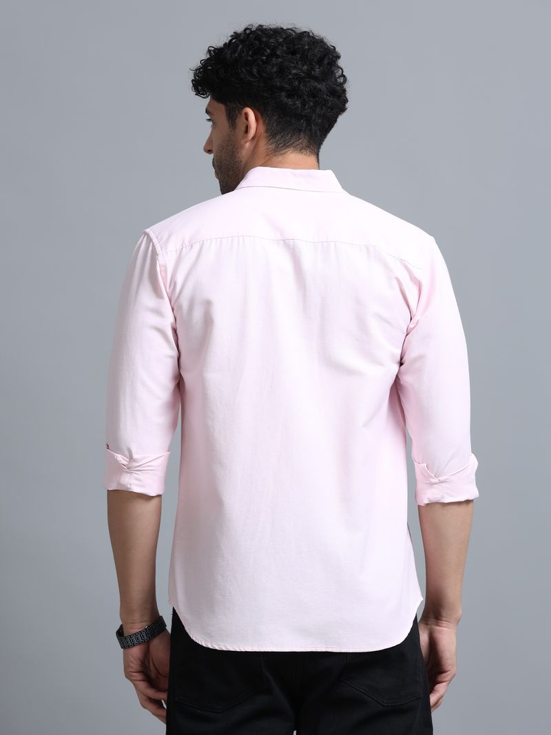 Tom Mackler Men Slim Fit Solid Spread Collar Casual Shirt - Image 6