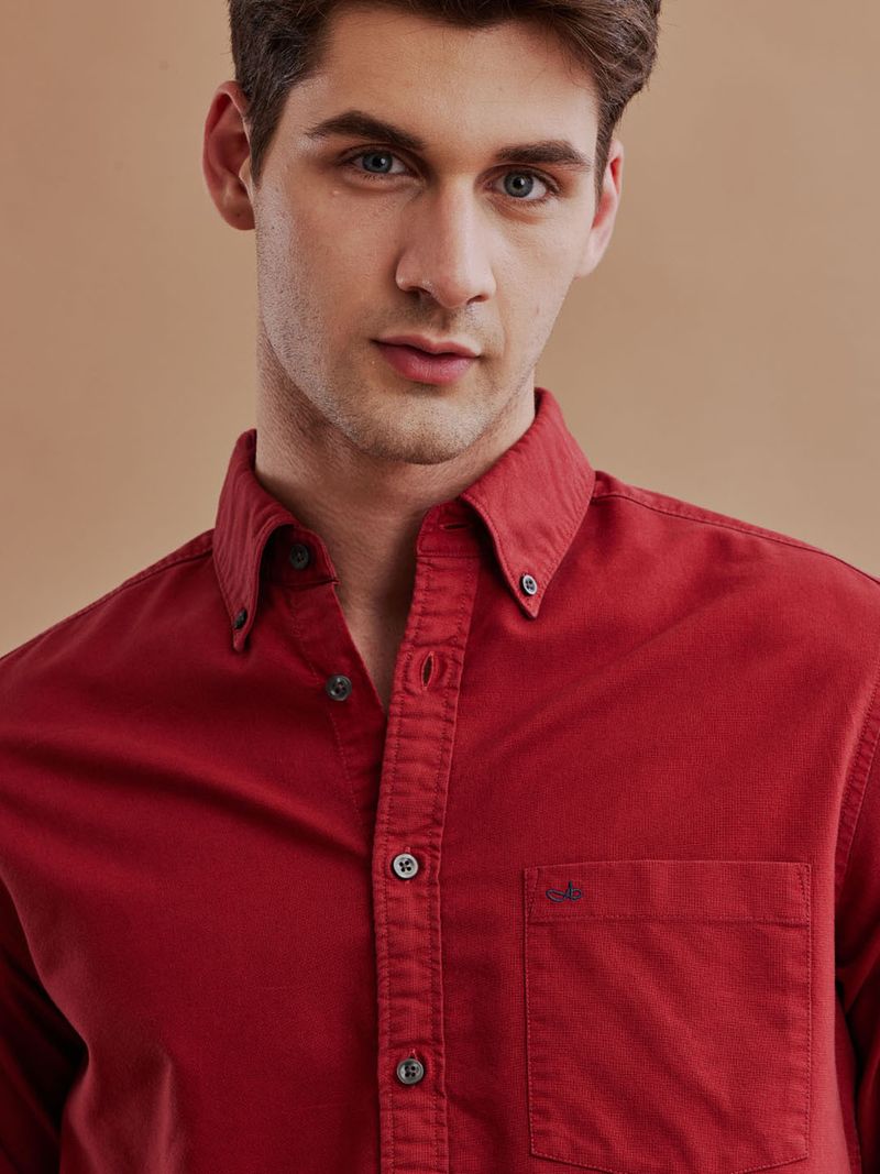 Aldeno Men Regular Fit Solid Button Down Shirt - Image 5