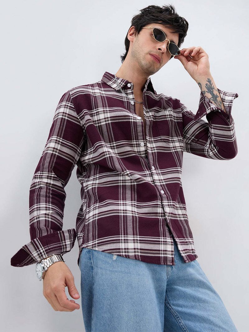 VASTRADO Men Regular Fit Checkered Shirt - Image 6