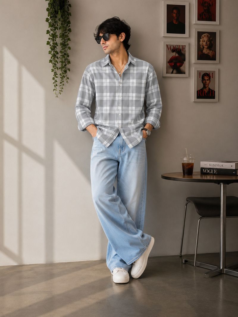 SHIRTZONE Men Regular Fit Checkered Shirt - Image 2
