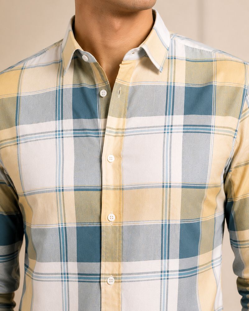 FUBAR Men Slim Fit Checkered Shirt - Image 6