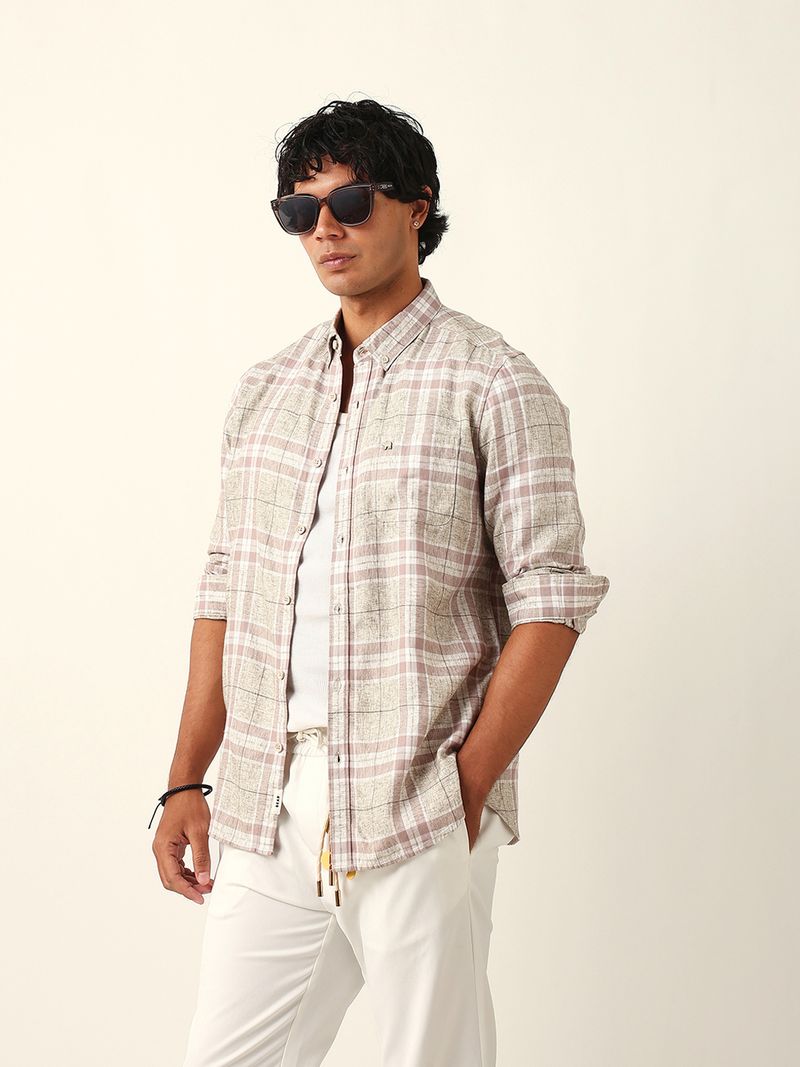 THE BEAR HOUSE Men Slim Fit Checkered Shirt - Image 5