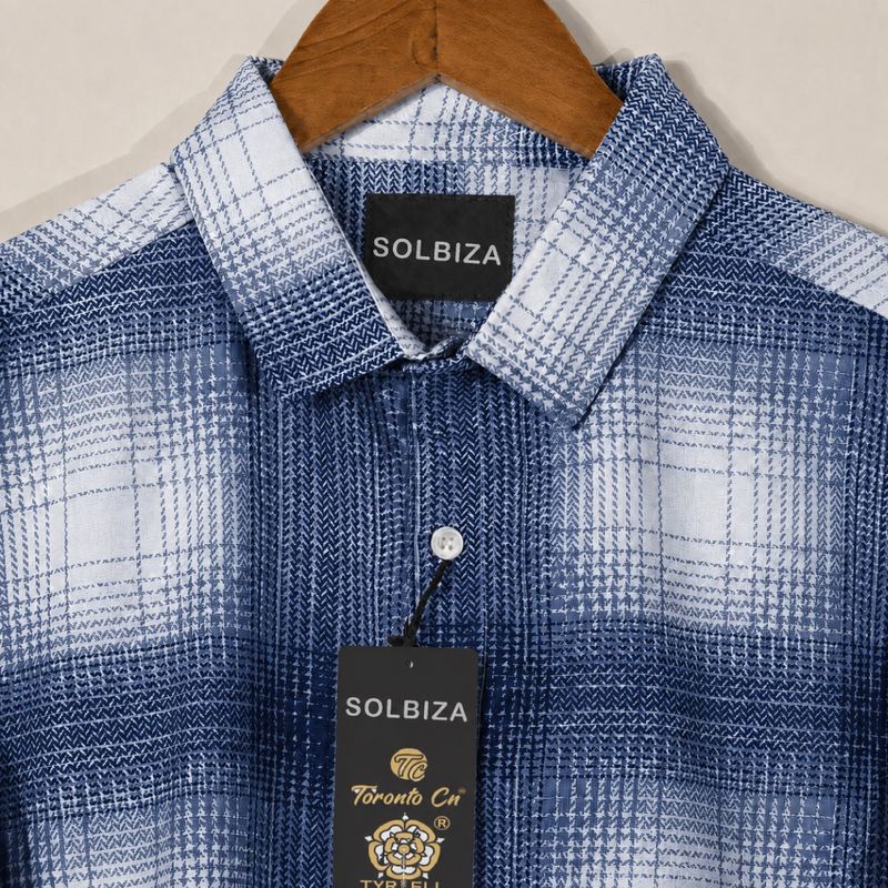Solbiza Men Regular Fit Checkered Shirt - Image 4