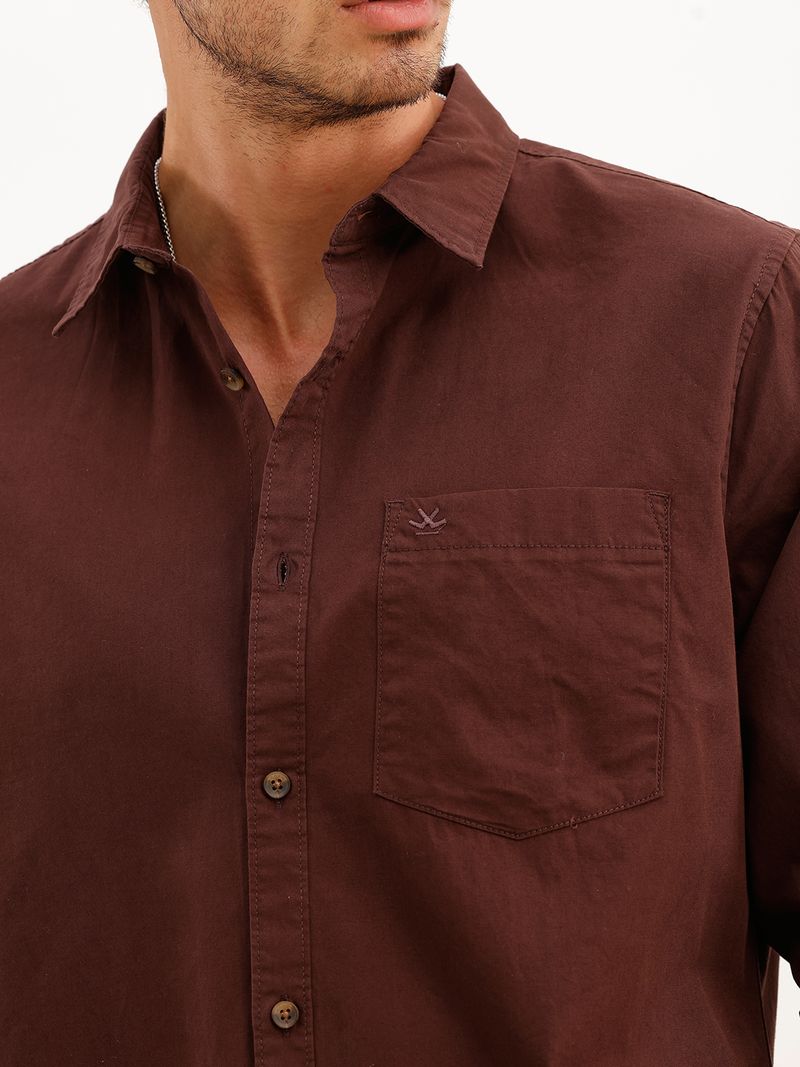 WROGN Men Regular Fit Solid Casual Shirt - Image 6